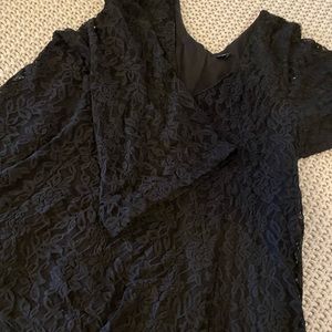 Torrid black lace dress with wide sleeves